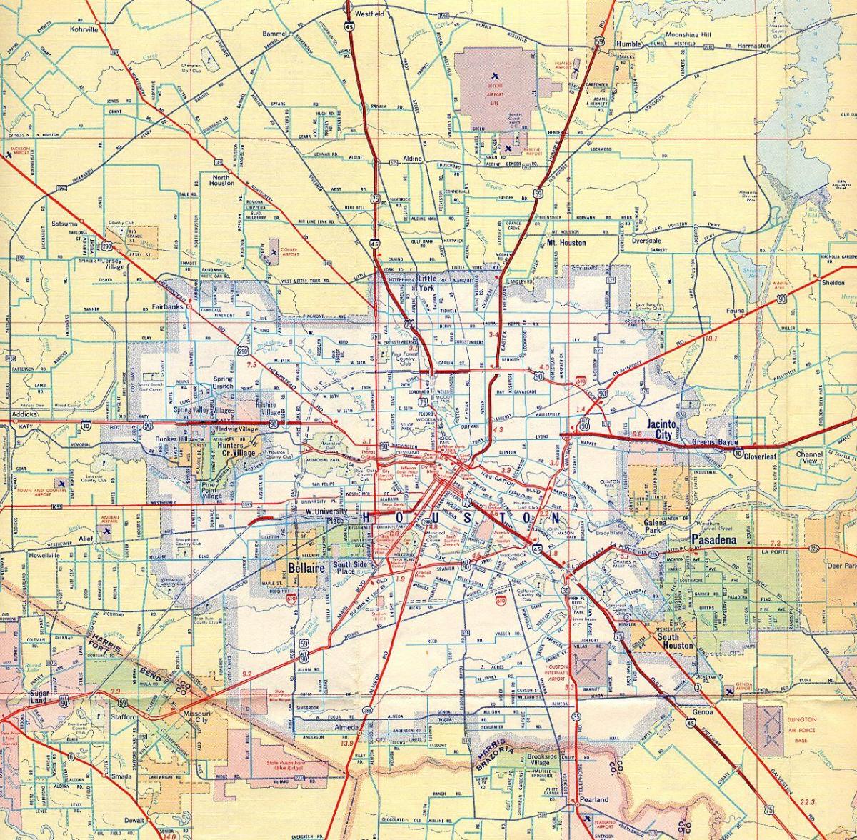 mapa do camiño de Houston
