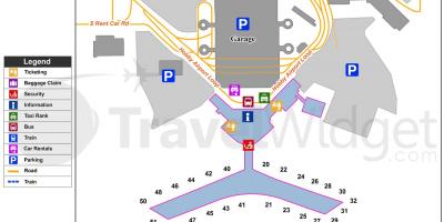 Mapa de Houston aeroporto