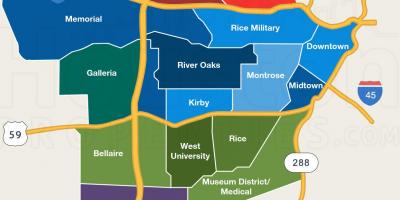 Mapa de Houston barrios