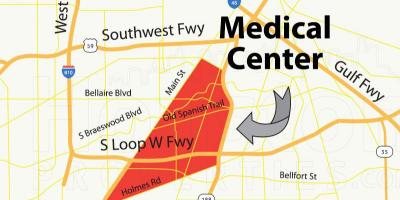 Mapa de Houston centro médico