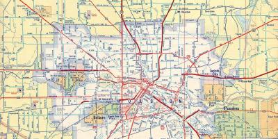 Mapa de Houston autoestradas
