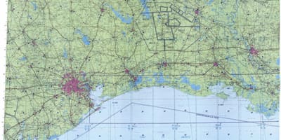 Mapa topográfico de Houston