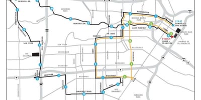 Mapa de Houston maratón