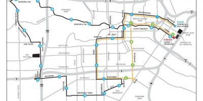 Mapa de Houston maratón