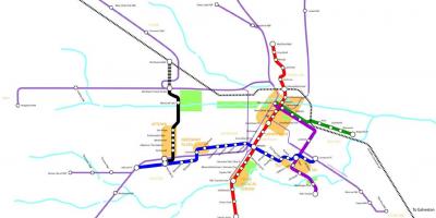 Metro ferroviario Houston mapa