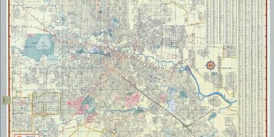 Rúa mapa de Houston