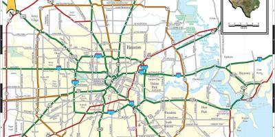 Cidade de Houston mapa