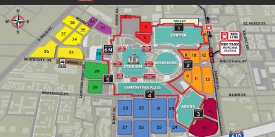 NRG estadio de aparcamento mapa